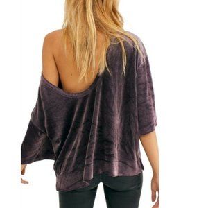 Free People Valerie Velvet Tee Purple. M
